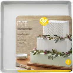 Wilton Performance Taartpan Vierkant 20-35-40cm Set/3